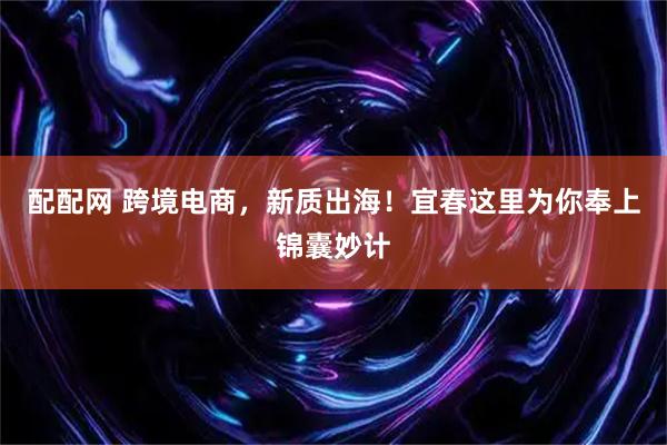 配配网 跨境电商，新质出海！宜春这里为你奉上锦囊妙计