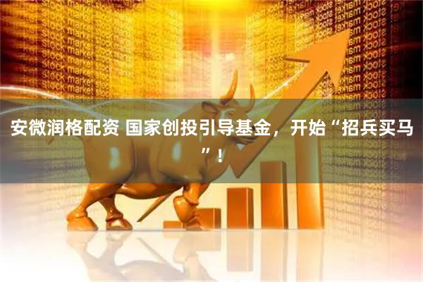 安微润格配资 国家创投引导基金，开始“招兵买马”！